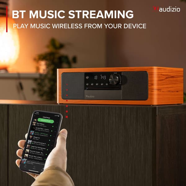 Audizio Lunata Premium All-in-One Music System – Cherry