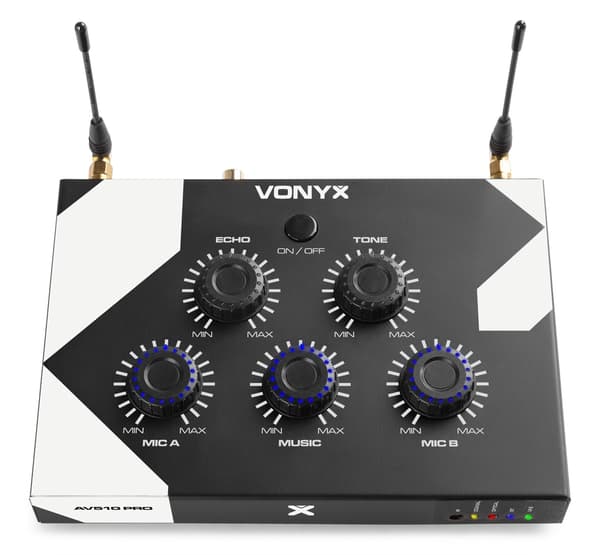 Vonyx AV510 Bluetooth karaoke set med 2x trådlös mikrofon