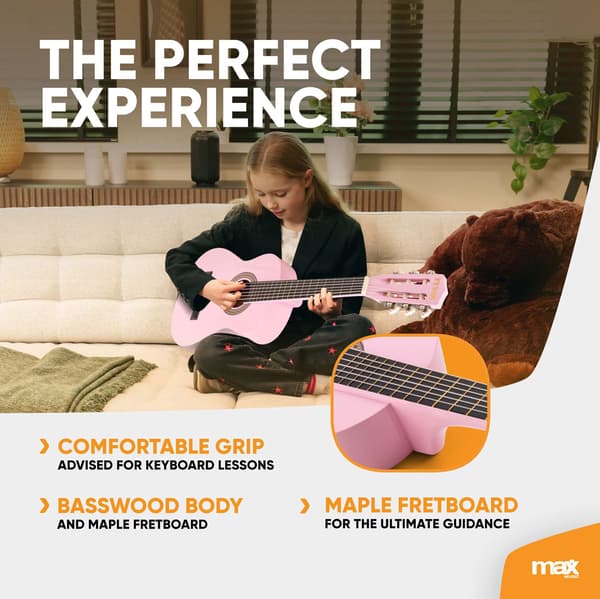 Max SoloArt Junior 1/4 Klassisk Gitarrpaket – Rosa