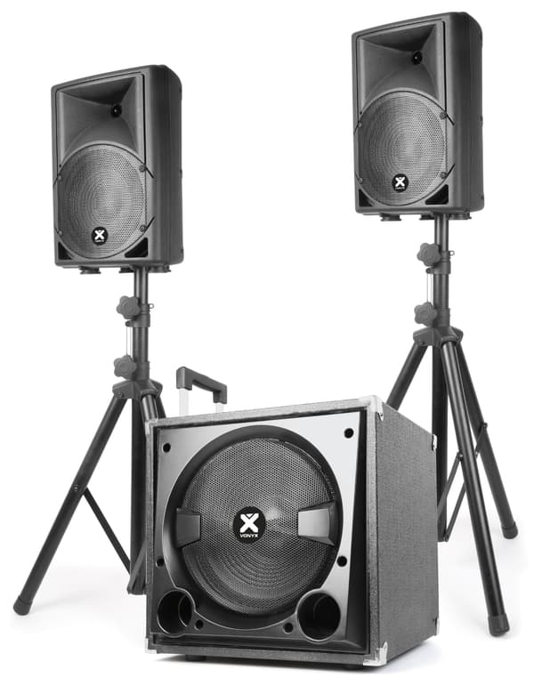 Vonyx VX800BT 2.1 aktivt system12" bas+8top