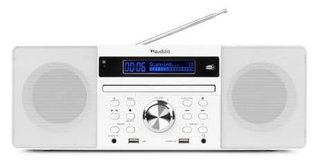 Audizio PRATO Allt i ett system CD, DAB+, Vit