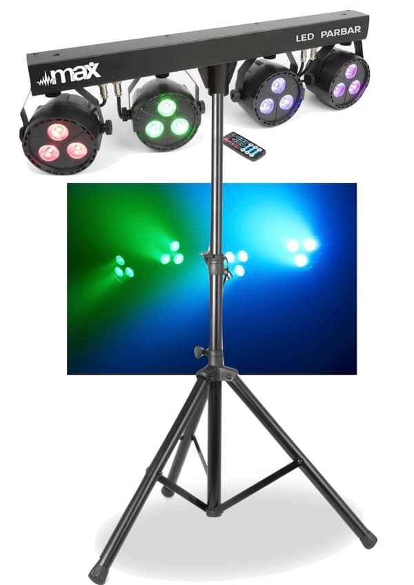 MAX PartyBar4 PARBAR 4Way 3x4in1 LED