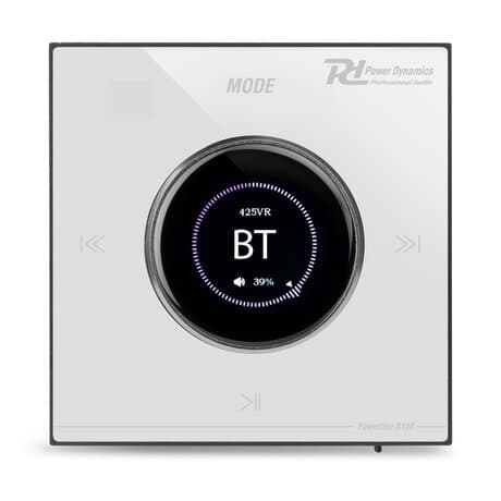 Power Dynamics Powerline B100W In-Wall Ljudförstärkare BT/LCD – Vit