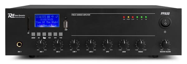 Power Dynamics PPA50 100V Mixer, Förstärkare,50W BT