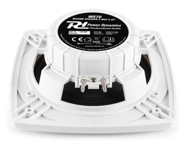 Power Dynamics MS70 Marin högtalare, 5.25", Set, Vita