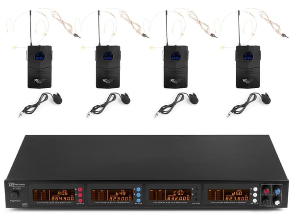 Power Dynamics PD504B Trådlös mikrofonsystem UHF 4 x 50ch,