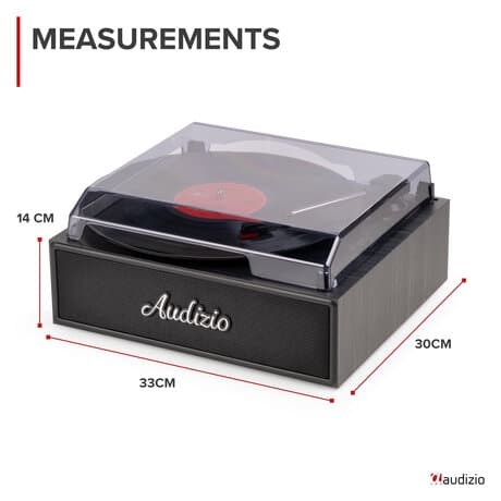 Audizio Reno Skivspelare Retro Black