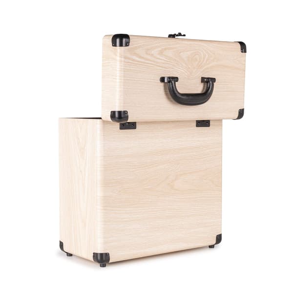 Audizio RC32 Vinyl Record Case Ljus Trä