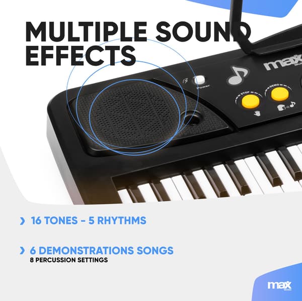 Max KD61 Elektroniskt Keyboard 61 Tangenter med Batteri