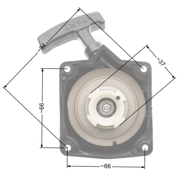 rekylstarter + plade til MATRIX BMS 900-3 buskrydder