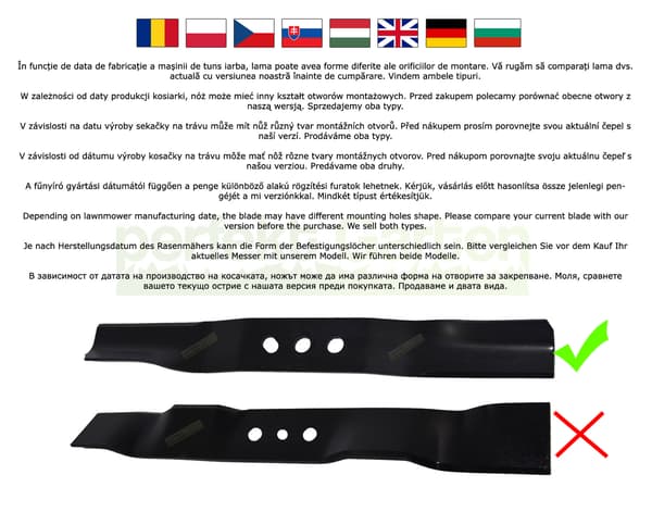 42 CM ruohonleikkurin terä varten BASIC BM 42-2 (BM42-2)
