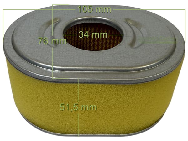 luftfilter til Paclite PC60P Parat Falcon 6 Pasquali TB10 Plugr PL400H / SL1822F