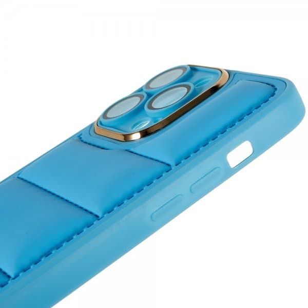 iPhone 14 Pro Max Deksel Down Jacket Design Blå