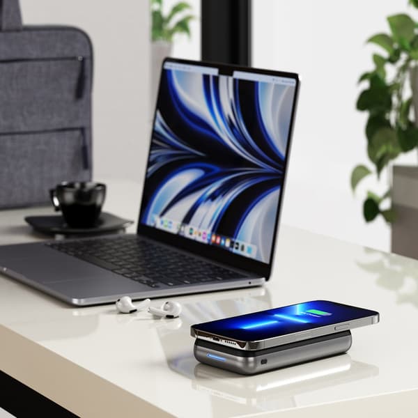 Duo trådløs lader strømstativ Space Grey