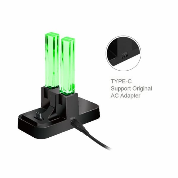 Ladestation med LED til Nintendo Switch Joy-Con