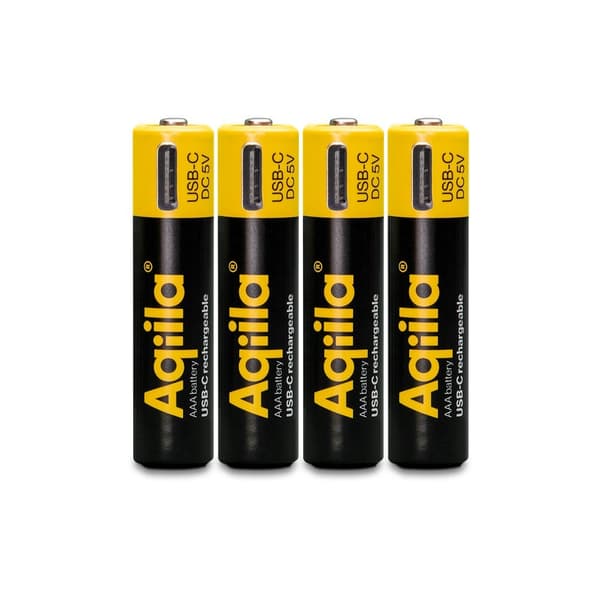 Genopladeligt AAA Batteri USB-C 4-pak