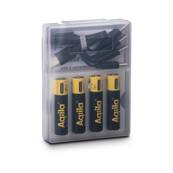 Uppladdningsbart AAA-batteri USB-C 4-pack