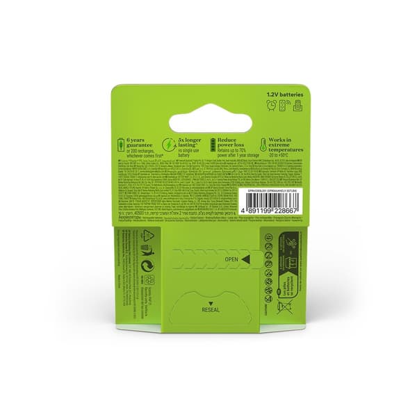 Recharge AAA-batteri 800mAh 4-pack