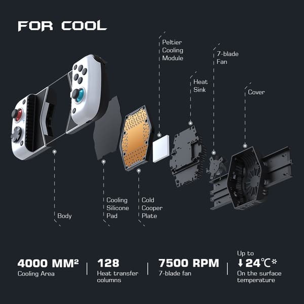 X3 Type-C Peltier-Cooled Mobile Gaming Controller