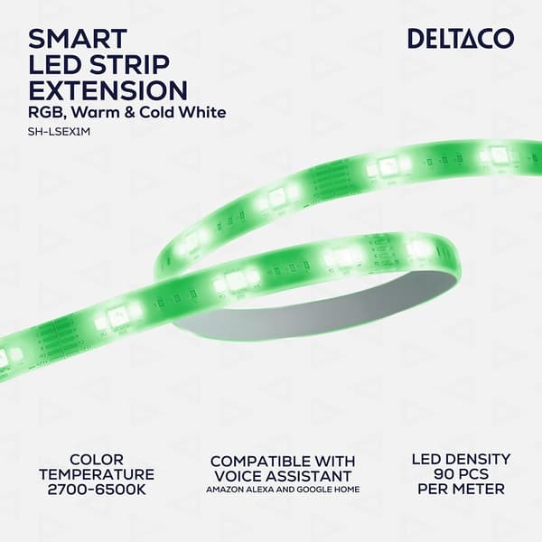 LED stripeforlengelse RGB 6-pinners 1m