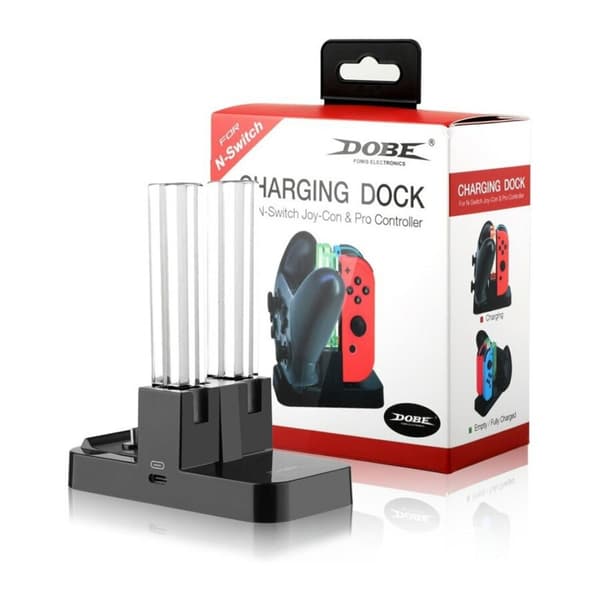 Ladestation med LED til Nintendo Switch Joy-Con