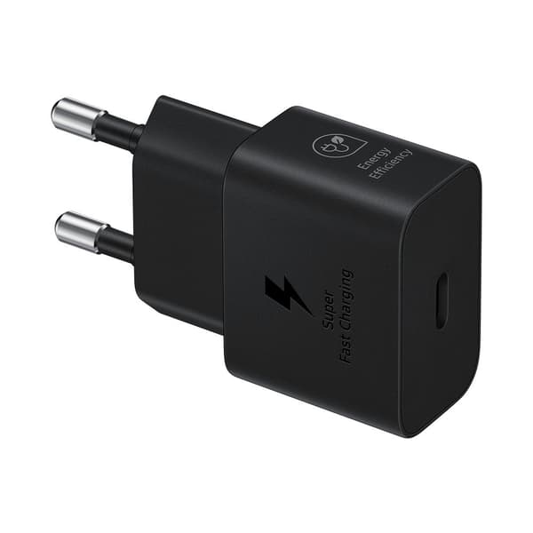 Original oplader med kabel 25W strømadapter sort