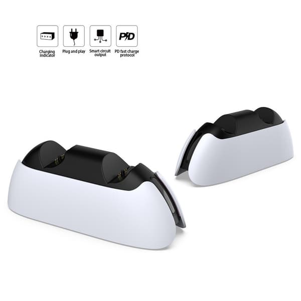 Ladestation til to PS5-controllere