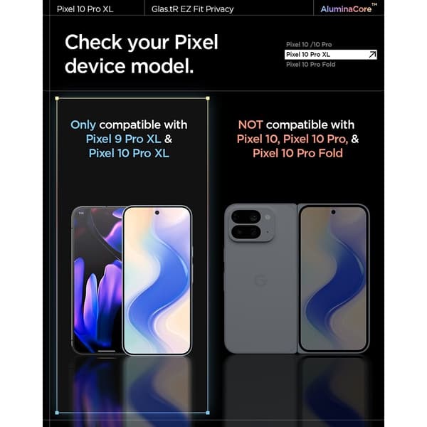 Google Pixel 9 Pro XL/Pixel 10 Pro XL Skjermbeskytter GLAS.tR E