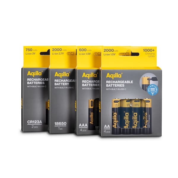 Uppladdningsbart AAA-batteri USB-C 4-pack