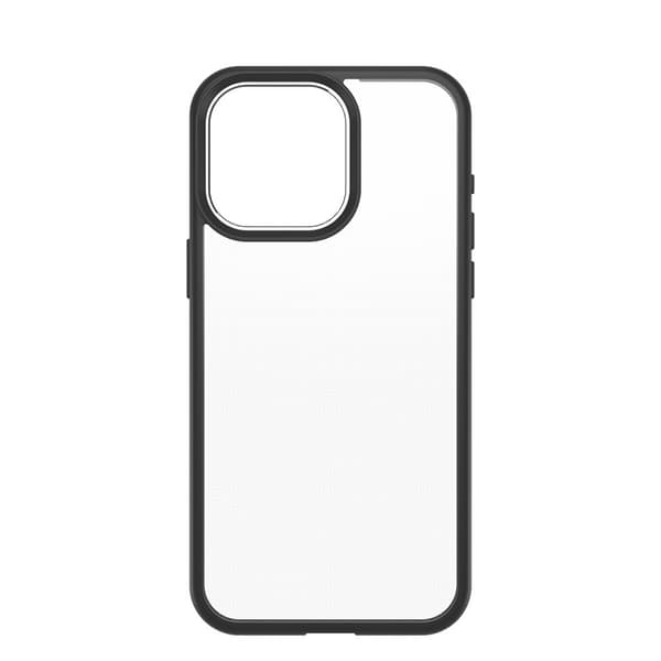 iPhone 15 Pro Max Deksel React Svart Krystall
