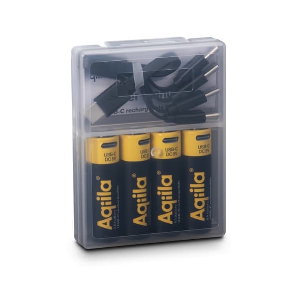 Genopladelige AA Batterier USB-C 4-pak