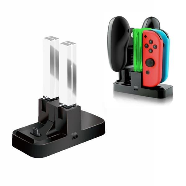Ladestation med LED til Nintendo Switch Joy-Con