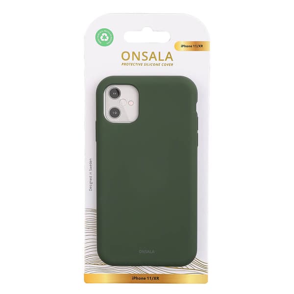 iPhone 11 Cover Silikone Touch Olivengrøn
