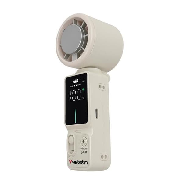 Batteridriven handfläkt Verbatim Cool'n'Go Ice Touch Pro (Vit/Silver)