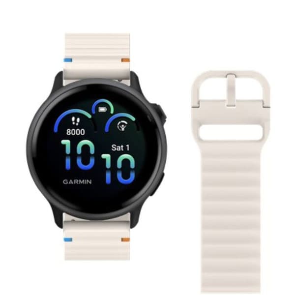 ActiveFlex-armband för Garmin Vivoactive 6/Vivoactive 5, elfenben