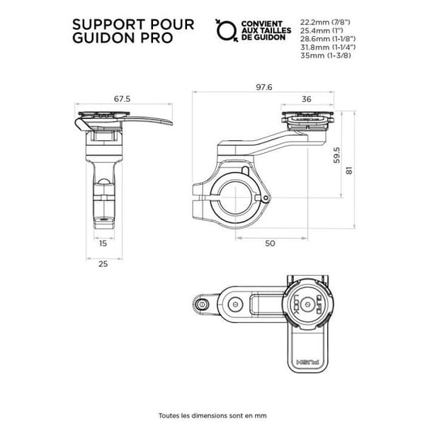 Quad Lock - Support Moto Chrome