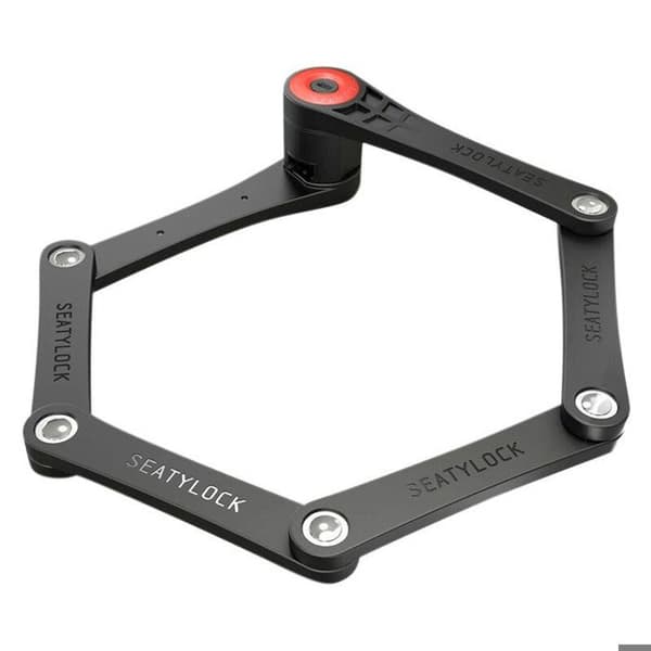 Fällbart lås - Seatylock - Forever - Härdat stål - 90 cm - Svart/Silver