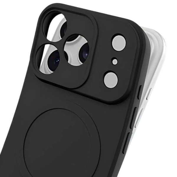 MagSafe-skal - JUST IN CASE - iPhone 17 Pro Max - Slitstark TPU - Höjda kanter - Mikrofiberfoder