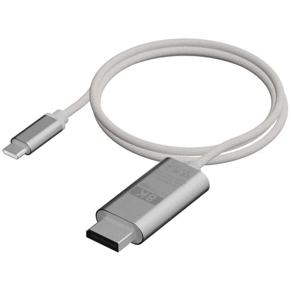 USB-C till HDMI-kabel - LINQ - ProCable - 8K Ultra HD - 2 meter - Ljusgrå