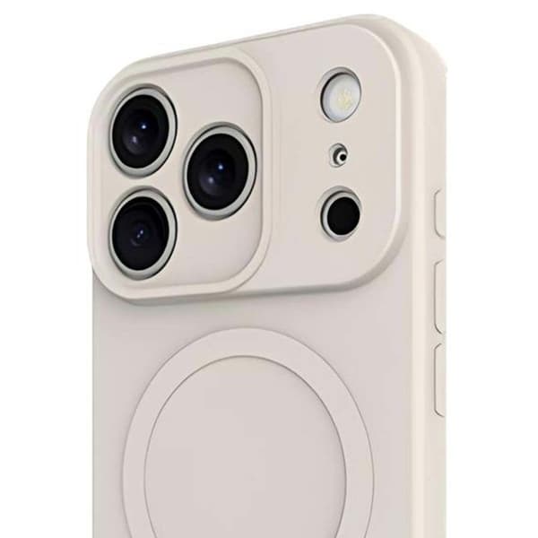 Coque för iPhone 17 Pro MagSafe i TPU Soft KickCase JUST IN CASE Beige