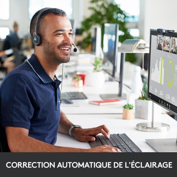 Webbkamera - 720p - Logitech - C270 - Inbyggd mikrofon