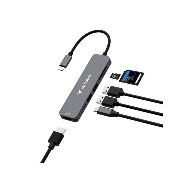VERBATIM HUB USB-C 6PORT SD MICROSD