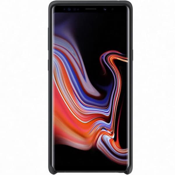 Halvstyv silikonfodral - SAMSUNG - Galaxy Note9 - Svart - Mikrofiberfoder - Stötskydd och repor