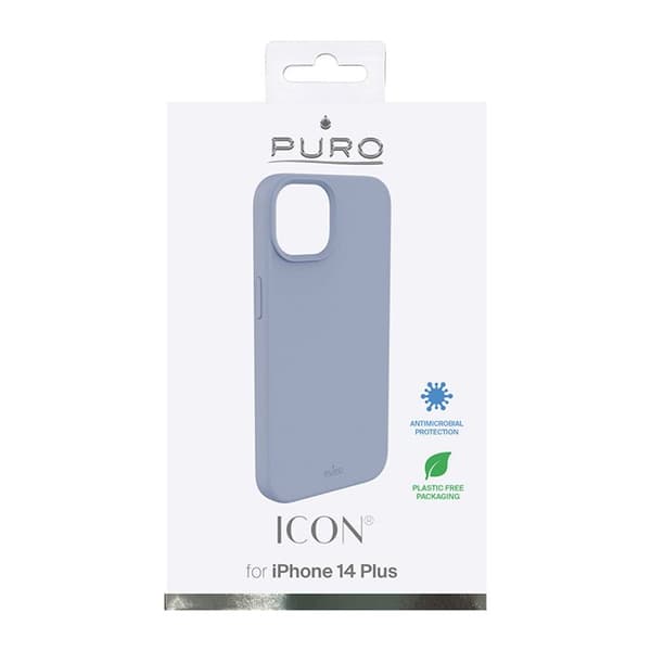 Skyddsfodral - Puro - Icon - iPhone 14 Plus - Silikon - Flexibelt - Blå
