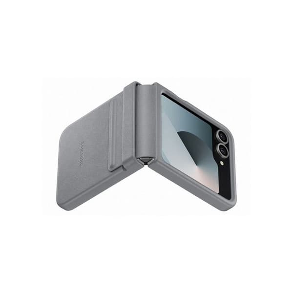 Coque - Kindsuit - Galaxy Z Flip 6 - Äkta läder - Grå - Mjuk