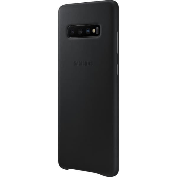 Samsung S10+ läderfodral svart
