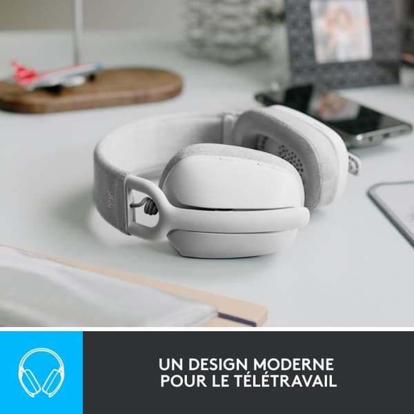 Hörlurar - Trådlösa - Logitech - Zone Vibe 100 - Bluetooth - Störningsskydd - Vit