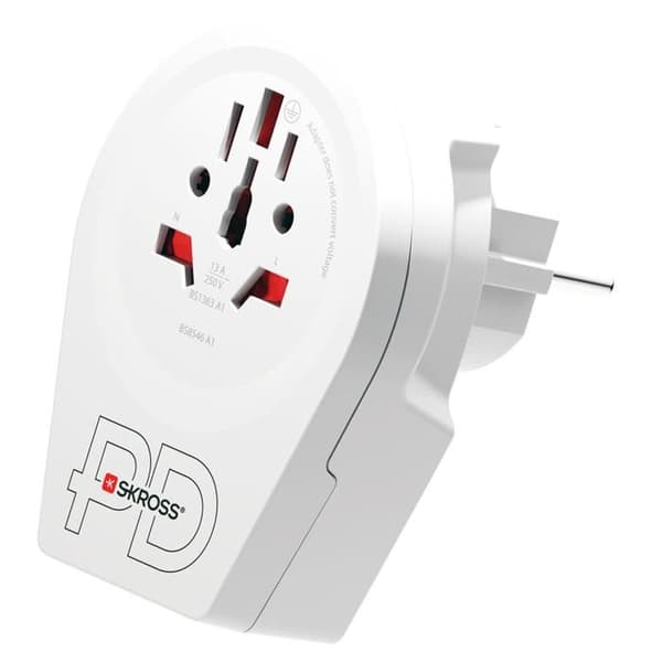 Reseadapter World till EU + USB A + CPD 20W