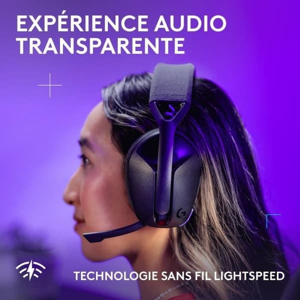 Gaming headset - Trådlös - Logitech G - G321 Lightspeed - Svart
