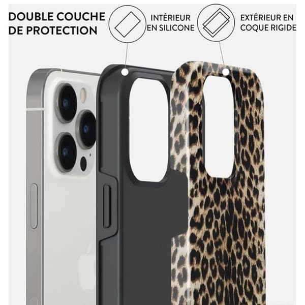 Skydd - BURGA - Spelare - iPhone 14 Pro Max - Leopard - Stötresistent - Mjuk